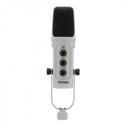 Yeyian Kit Microfono para Streaming Agile NL, USB, Blanco ― incluye Soporte de Brazo, Soporte U de Escritorio, Filtro, Abrazadera y Cable USB 