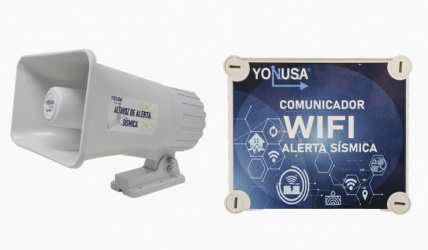Yonusa Sirena para Alerta Sísmica YAS-SIR, 100-120dB - Contiene Audio Oficial del Sistema de Alerta Sísmico Mexicano 