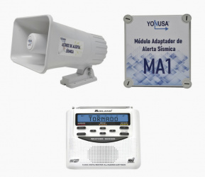 Yonusa Sirena para Alerta Sísmica YKIT-SISMICO 100-120dB - Contiene Audio Oficial del Sistema de Alerta Sísmico Mexicano 