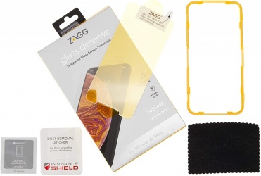 Zagg Protector de Pantalla para iPhone Xs Max, Transparente, Resistente Polvo/Rayones/Golpes, con Protector 