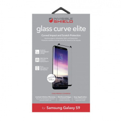 Zagg Protector de Pantalla para Samsung Galaxy S9 Plus, Vidrio Templado, Negro/Transparente 