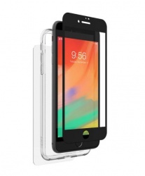 Zagg Protector de Pantalla InvisibleShield Glass+ 360 para iPhone 8 Plus, Negro/Transparente 