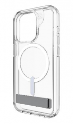 Zagg Funda Crystal Palace con MagSafe y Soporte para iPhone 15 Pro, Transparente 