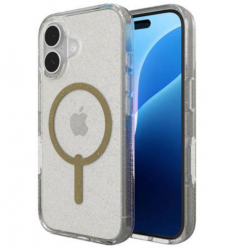 Zagg Funda Snap Milan Glitter para iPhone Air, Transparente 