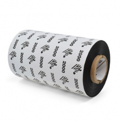 Zebra Cinta 02000BK06030 Negro, Transferencia Térmica, 60 mm x 300 Metros, 1 Pieza 