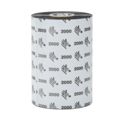 Cinta Zebra Ribbon 2000 Standard Wax, Transferencia Térmica, 110mm x 300m, 24 Piezas 