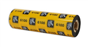 Cinta Zebra Ribbon con Cera/Resina ZipShip 6100, 110mm x 74m, 1 Rollo 