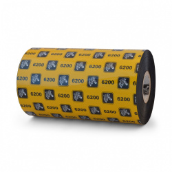 Zebra Cinta de Resina 06200BK13145, 25 mm de Diámetro Interno, 131 mm x 450 Metros, 1 Rollo 