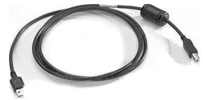 Zebra Cable USB A - USB B, 2.3 Metros, Negro 