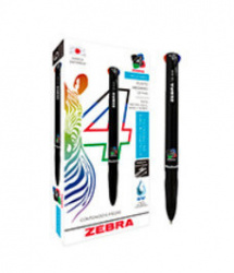 Zebra Bolígrafo Retráctil 7941-06/6, Punto Mediano 1mm, Multicolor, 6 Piezas 