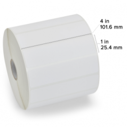 Zebra Z-Select 4000T Rollo de Etiquetas de 4'' x 1'', Blanco, 2260 Etiquetas 
