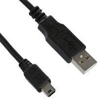 Zebra Cable USB A Macho - Mini USB Macho, 1 Metro, Negro 