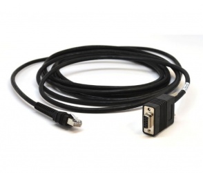 Zebra Cable RS-232, 4.62 Metros, Negro, para LI3608/LI3678 