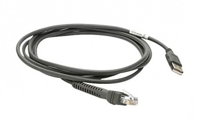 Zebra Cable USB A para LI3608/LI3678, 4.6 Metros, Negro 