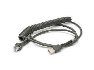 Zebra Cable USB A Macho - RJ-45 Macho, 3.6 Metros, Negro 