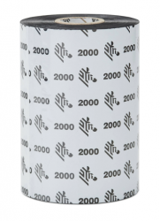 Zebra Cinta 2000 Wax Negro, Transferencia Térmica, 110 mm x 450 Metros, 1 Pieza 