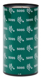 Zebra Cinta de Resina 5095, 25.4 mm de Diámetro Interno, 110 mm x 450 Metros, 1 Rollo 