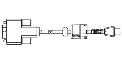 Zebra Cable Serial RS-232 Macho - Mini USB Nacho, Negro 