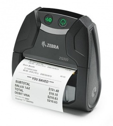 Zebra Impresora Móvil ZQ320, Térmica Directa, Inalámbrico, 203 x 203DPI, Wi-Fi, USB 2.0/Bluetooth4.0, Negro - Imprime Recibos/Etiquetas 