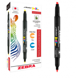 Zebra Papeleria Marca Textos Jroller HL, Naranja, 6 Piezas 