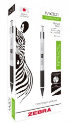 Zebra Papeleria Lapicero M-301, 0.7 mm, 6 Piezas 