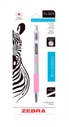 Zebra Papeleria Bolígrafo F-301, Punto Fino 0.7mm, Negro, 6 Piezas 
