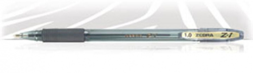 Zebra Bolígrafo Tinta Híbrida, Punto Fino de 0.7mm, Negro, 12 Piezas 