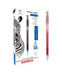 Zebra Papeleria Bolígrafo de Gel J Roller RX, Punto Mediano 0.7mm, Rojo, 6 Piezas 