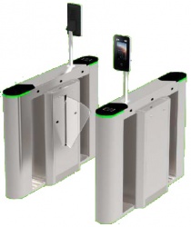 ZKTeco Puerta de Cortesía tipo Flap FBL6000 PRO,  Acero inoxidable 