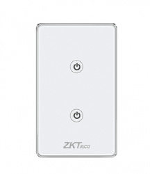 ZKTeco Interruptor de Luz Inteligente NG-S102, 2 Botones, Wi-Fi, Blanco 
