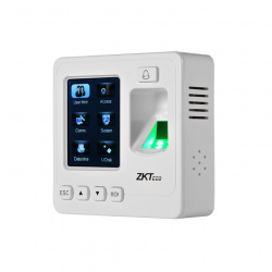 ZKTeco Control de Acceso y Asistencia Biométrico SF100, Pantalla 2.4'', 1500 Usuarios, USB, Blanco 