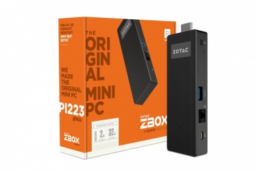 Mini PC Zotac ZBOX PI223 pico, Intel Atom x5-Z8350 1.44GHz, 2GB, 32GB, Windows 10 Home 32-bit 