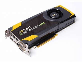 ZOTAC NVIDIA GeForce GTX 670, 4GB GDDR5, DVI, HDCP, 3D Vision, PCI Express 3.0 