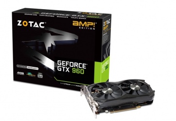 Tarjeta de Video ZOTAC NVIDIA GeForce GTX 960 AMP! Edition, 4GB 128-bit GDDR5, PCI Express 3.0 