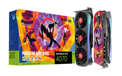 Tarjeta de Video Zotac NVIDIA GeForce RTX 4070 AMP AIRO SPIDER-MAN: Across the Spider-Verse, 12GB 192-bit GDDR6X, PCI Express 4.0 x16 