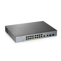 Switch Zyxel Gigabit Ethernet GS1350-18HP, 16 Puertos PoE 10/100/1000Mbps + 2 Puertos SFP, 36 Gbit/s, 8.000 Entradas - Administrable 