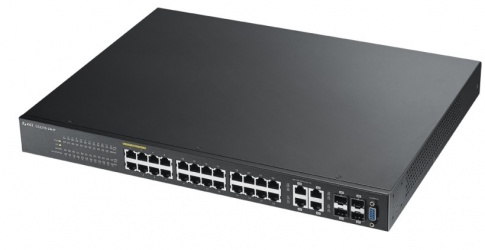 Switch ZyXEL Gigabit Ethernet GS2210-24HP, 24 Puertos 10/100/1000Mbps + 4 Puertos SFP, 56 Gbit/s, 1000 Entradas - Administrable 