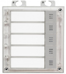 2N Módulo con 5 Botones Mecánicos 9155035, Plata/Transparente