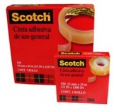 3M Cinta Adhesiva Scotch 550, 1 Rollo de 18mm x 65m, Transparente