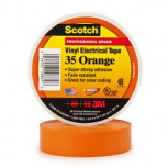 3M Cinta Adhesiva Aislante Scotch 35, 1 Rollo de 19mm x 20.1m, Naranja