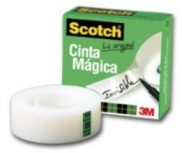 3M Cinta Adhesiva Mágica 810, 1 Rollo de 24mm x 65m, Transparente