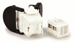 3M Jack de Red Cat6, RJ-45, Negro/Blanco