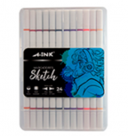 A-ink Marcador a Base de Agua, 24 Piezas, Multicolor