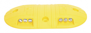 AccessPRO Tope Vehicular de Plástico AC22-12BY, 2.5cm x 22cm, Amarillo
