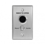 AccessPRO Botón de Salida Doble con Aro Iluminado APB2BL, Alámbrico, Plata