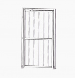 AccessPRO Puerta de Cortesía XD-100, Acero Inoxidable