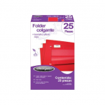 Acco Fólder P3633, Tamaño Oficio, Rojo, 25 Piezas