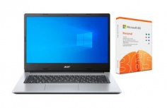 Laptop Acer Aspire 3 A314-35-C2TF 15.6" HD, Intel Celeron N4500 1.10GHz, 4GB, 128GB SSD, Windows 10 Home 64-bit, Español, Plata ― Incluye Microsoft 365 Personal 1 Año - Imagen del combo