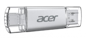 Memoria USB Acer UT300, 8GB, USB-A/USB-C 3.2 Gen 1, Lectura 150MB/s, Plata