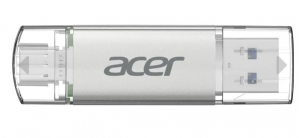 Memoria USB Acer UT300, 64GB, USB-A/USB-C 3.2, Lectura 150MB/s, Escritura 90MB/s, Plata